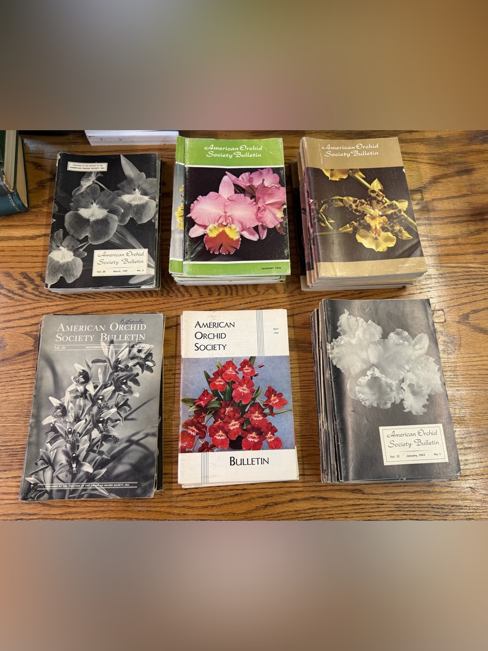 American Orchid Society Bulletin booklets 1954 55 58 59 63 64 70 71 set lot